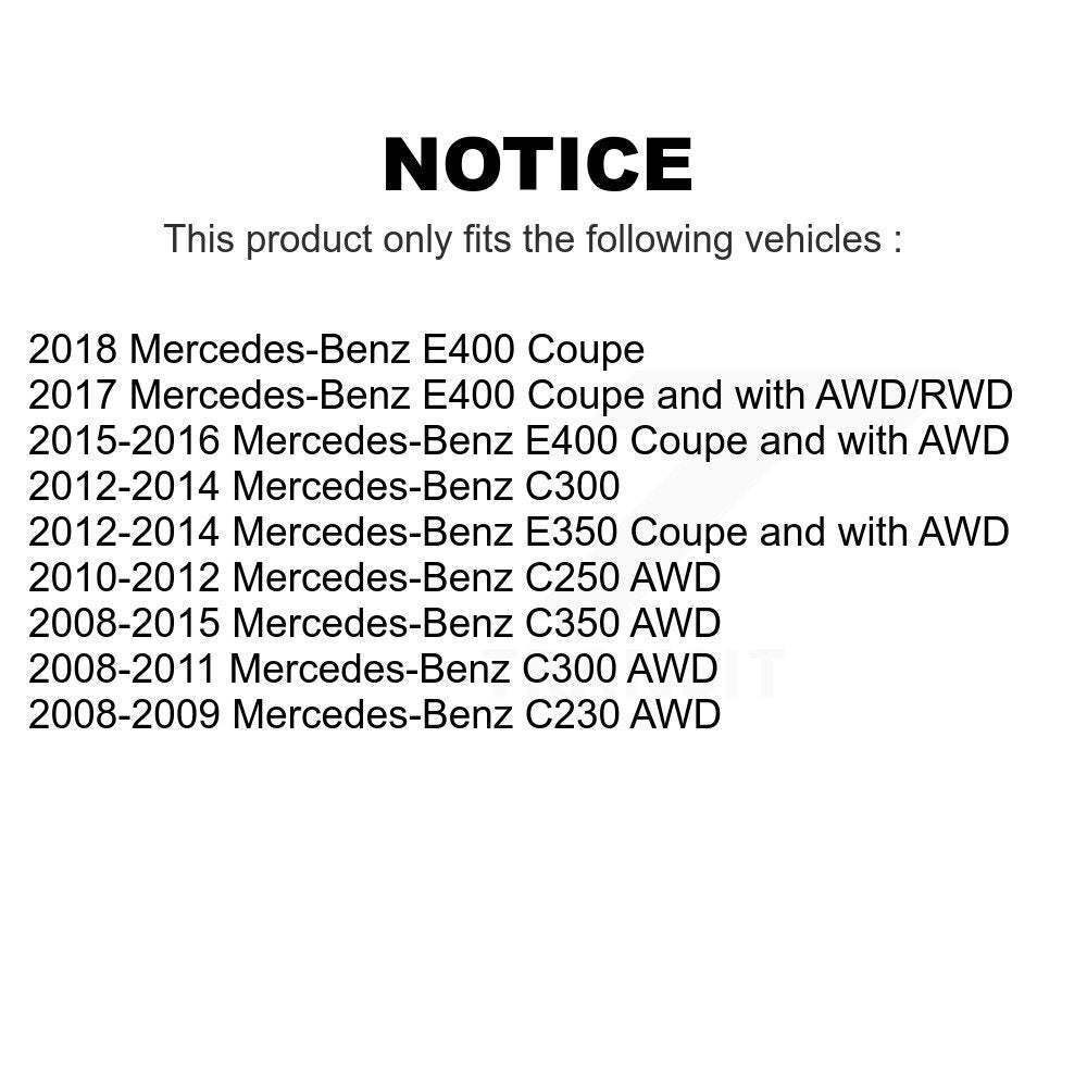 Front Steering Tie Rod End Kit For Mercedes-Benz C300 E350 E400 C250 C350 C230 KTR-103855