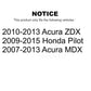 Front Steering Tie Rod End Kit For Honda Pilot Acura MDX ZDX KTR-103861