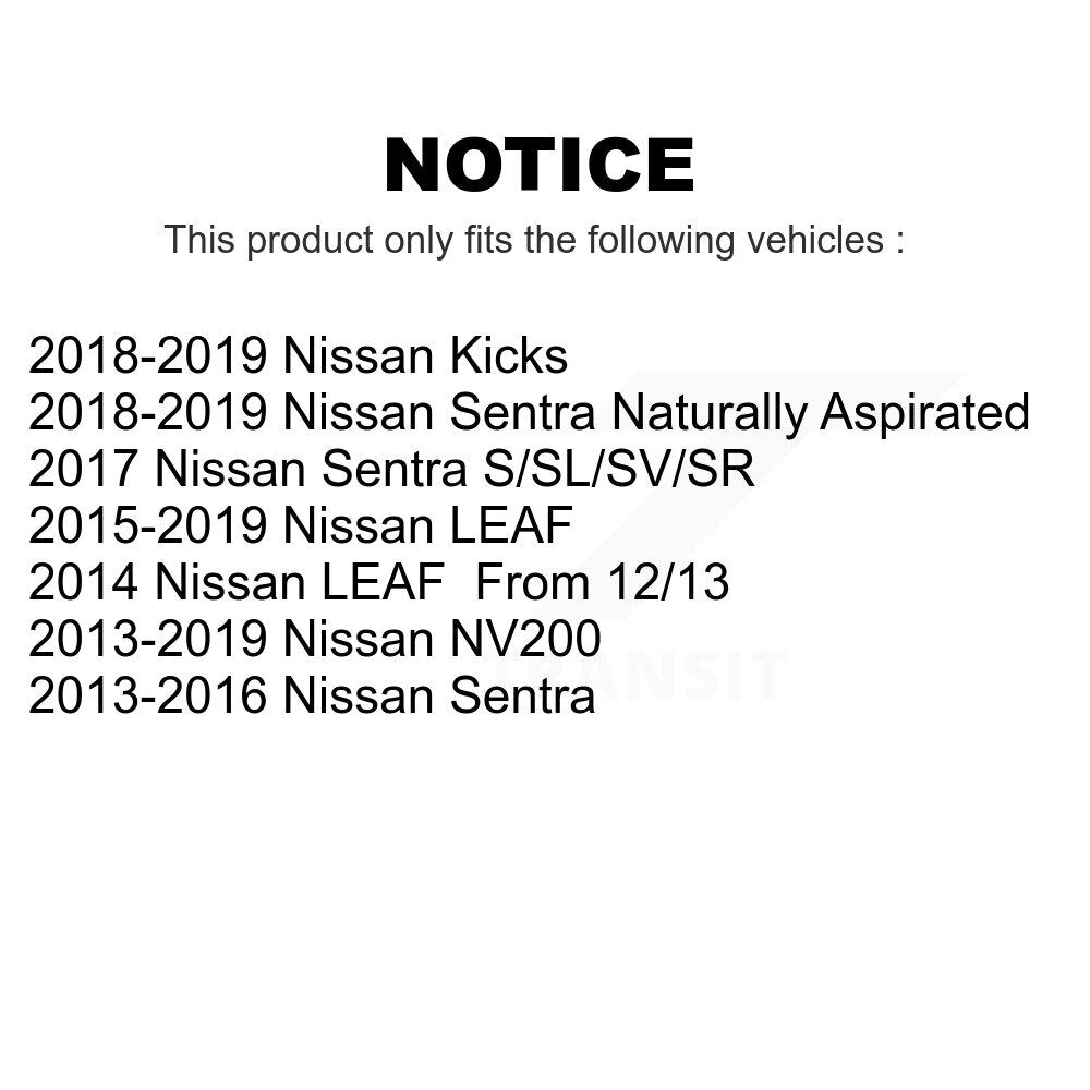 Front Steering Tie Rod End Kit For Nissan Sentra NV200 Leaf Kicks LEAF KTR-103873
