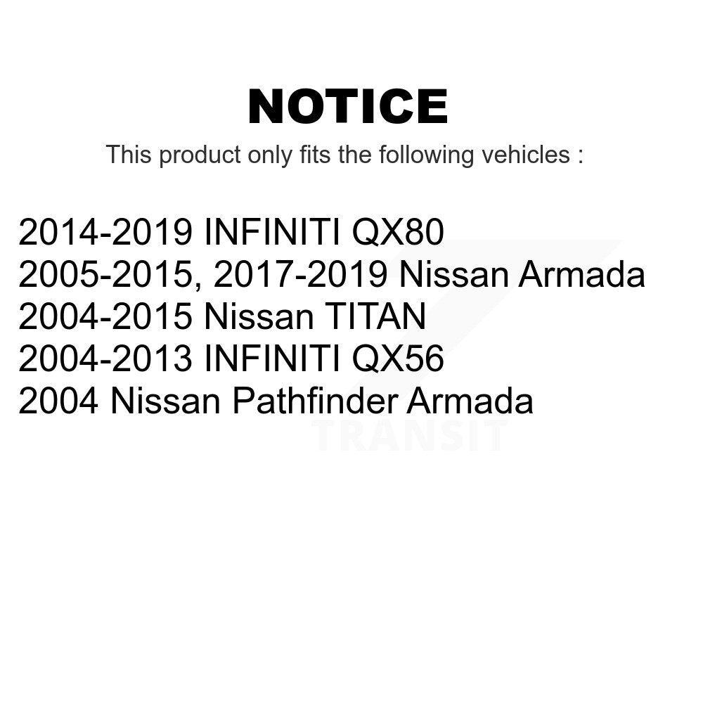 Front Suspension Control Arm And Ball Joint Assembly Stabilizer Bar Link Kit For Nissan Titan Armada INFINITI QX80 QX56 Pathfinder TITAN KTR-104104