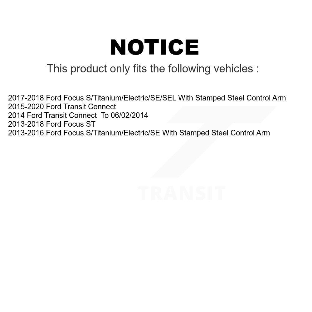 Front Suspension Control Arm And Ball Joint Assembly Stabilizer Bar Link Kit For Ford Focus Transit Connect KTR-104108