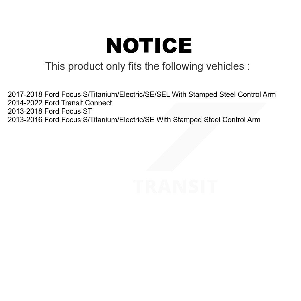 Front Suspension Control Arm And Ball Joint Assembly Kit For Ford Focus Transit Connect KTR-104129