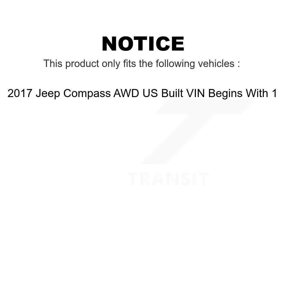 Front Rear Suspension Stabilizer Bar Link Kit For 2017 Jeep Compass AWD US Built VIN Begins With 1 KTR-104250