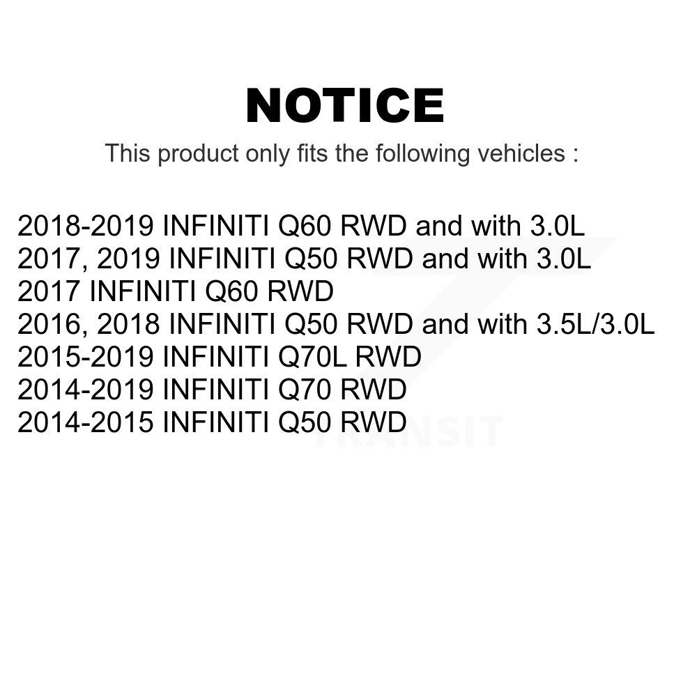 Front Rear Suspension Stabilizer Bar Link Kit For INFINITI Q50 Q60 Q70 Q70L KTR-104265