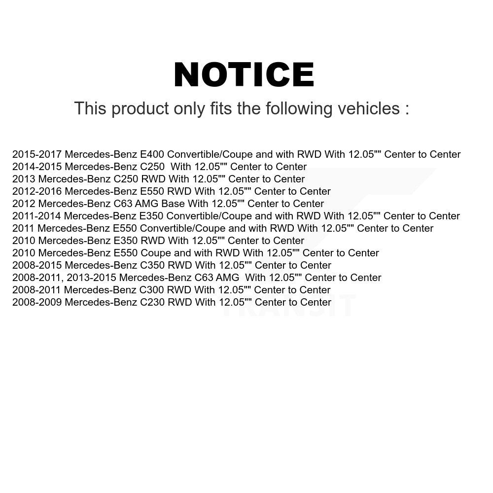Front Suspension Control Arm And Ball Joint Assembly Stabilizer Bar Link Kit For Mercedes-Benz E350 C300 C250 C350 E550 E400 C63 AMG C230 With 12.05" Center to KTR-104310