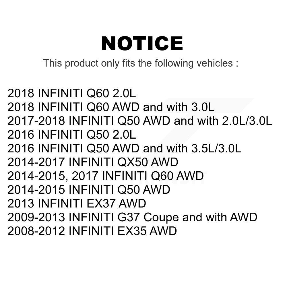 Front Suspension Control Arm And Ball Joint Assembly Stabilizer Bar Link Kit For INFINITI G37 Q50 QX50 Q60 EX35 EX37 KTR-104410