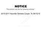 Front Rear Suspension Stabilizer Bar Link Kit For 2010-2011 Hyundai Genesis Coupe To 09 15 10 KTR-104434