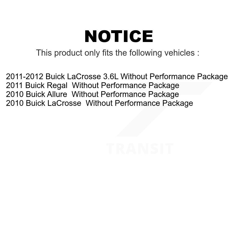 Front Suspension Control Arm Assembly And Tie Rod End Kit For Buick LaCrosse Regal Allure Without Performance Package KTR-104494