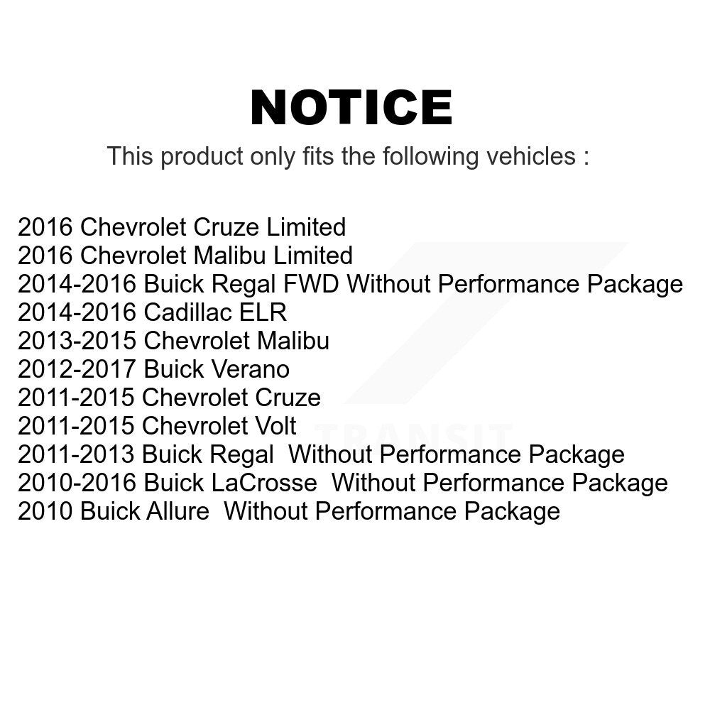 Front Lower Forward Suspension Control Arm Bushing Pair For Chevrolet Cruze Buick Malibu LaCrosse Verano Regal Limited Volt Cadillac ELR Allure KTR-104500