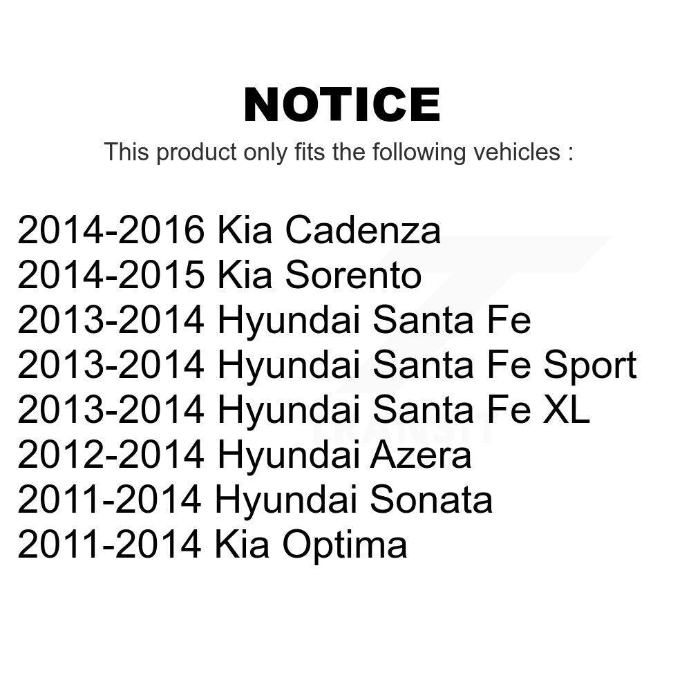 Front Lower Forward Suspension Control Arm Bushing Pair For Hyundai Sonata Kia Optima Sorento Santa Fe Sport Cadenza Azera XL KTR-104502