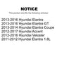 Front Lower Rearward Suspension Control Arm Bushing Pair For Hyundai Elantra Accent Veloster GT Coupe KTR-104508