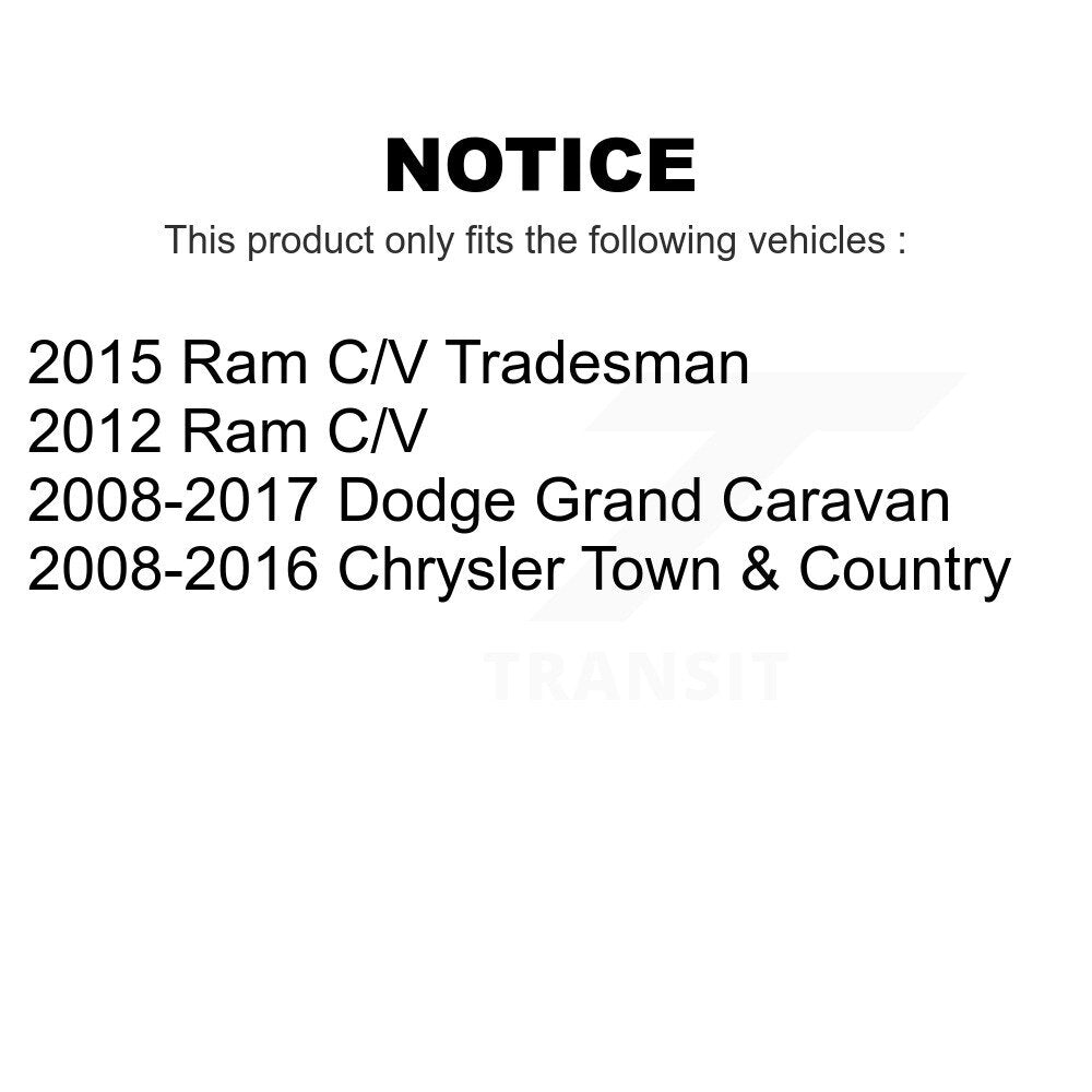 Rear Lower Suspension Control Arm Bushing Pair For Dodge Grand Caravan Chrysler Town & Country Ram C/V KTR-104510