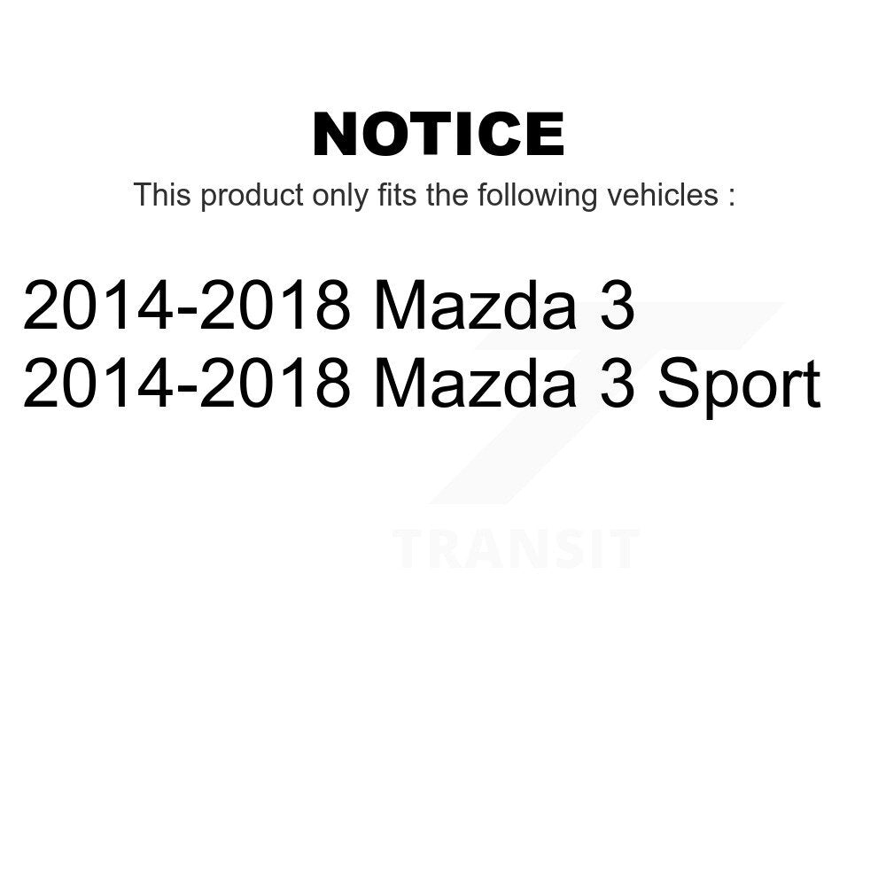 Front Suspension Control Arm And Ball Joint Assembly Kit For 2014-2018 Mazda 3 Sport KTR-104522
