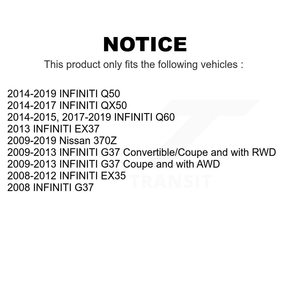 Front Suspension Control Arm And Ball Joint Assembly Kit For INFINITI G37 Q50 Nissan 370Z QX50 Q60 EX35 EX37 KTR-104536