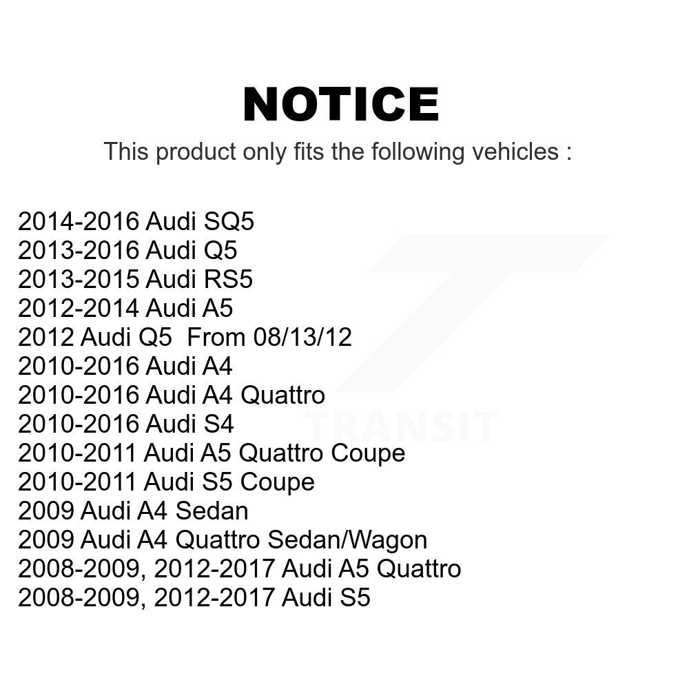 Front Suspension Control Arm And Ball Joint Assembly Kit For Audi Q5 A4 Quattro A5 S5 S4 SQ5 RS5 KTR-104538