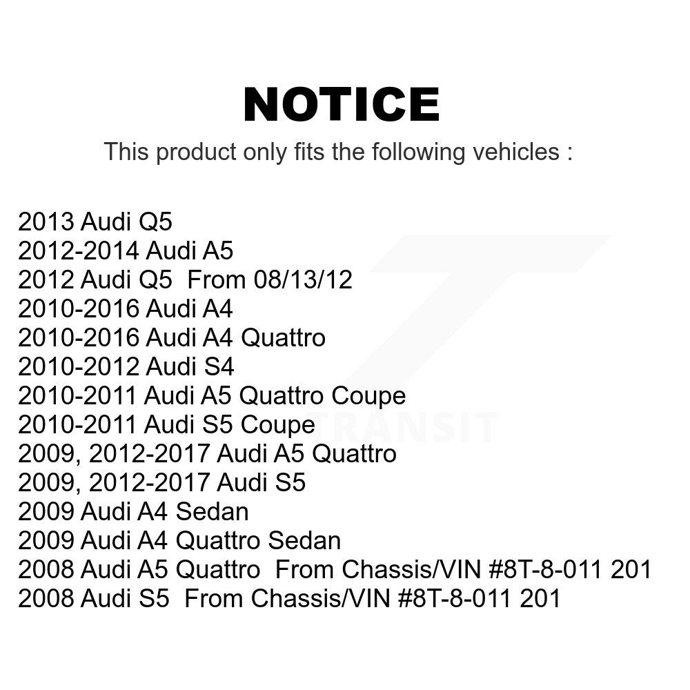 Front Suspension Control Arm And Ball Joint Assembly Steering Tie Rod End Stabilizer Bar Link Kit (8Pc) For Audi A4 Quattro A5 Q5 S5 S4 KTR-104552