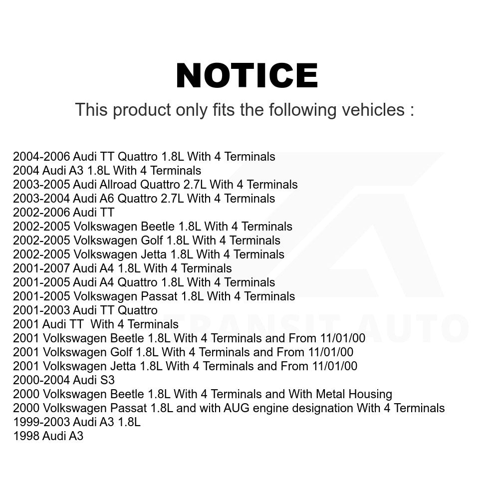 Ignition Coil MPS-MF411 For Volkswagen Jetta Beetle Audi Passat A4 Quattro Golf TT A6 Allroad A3 S3