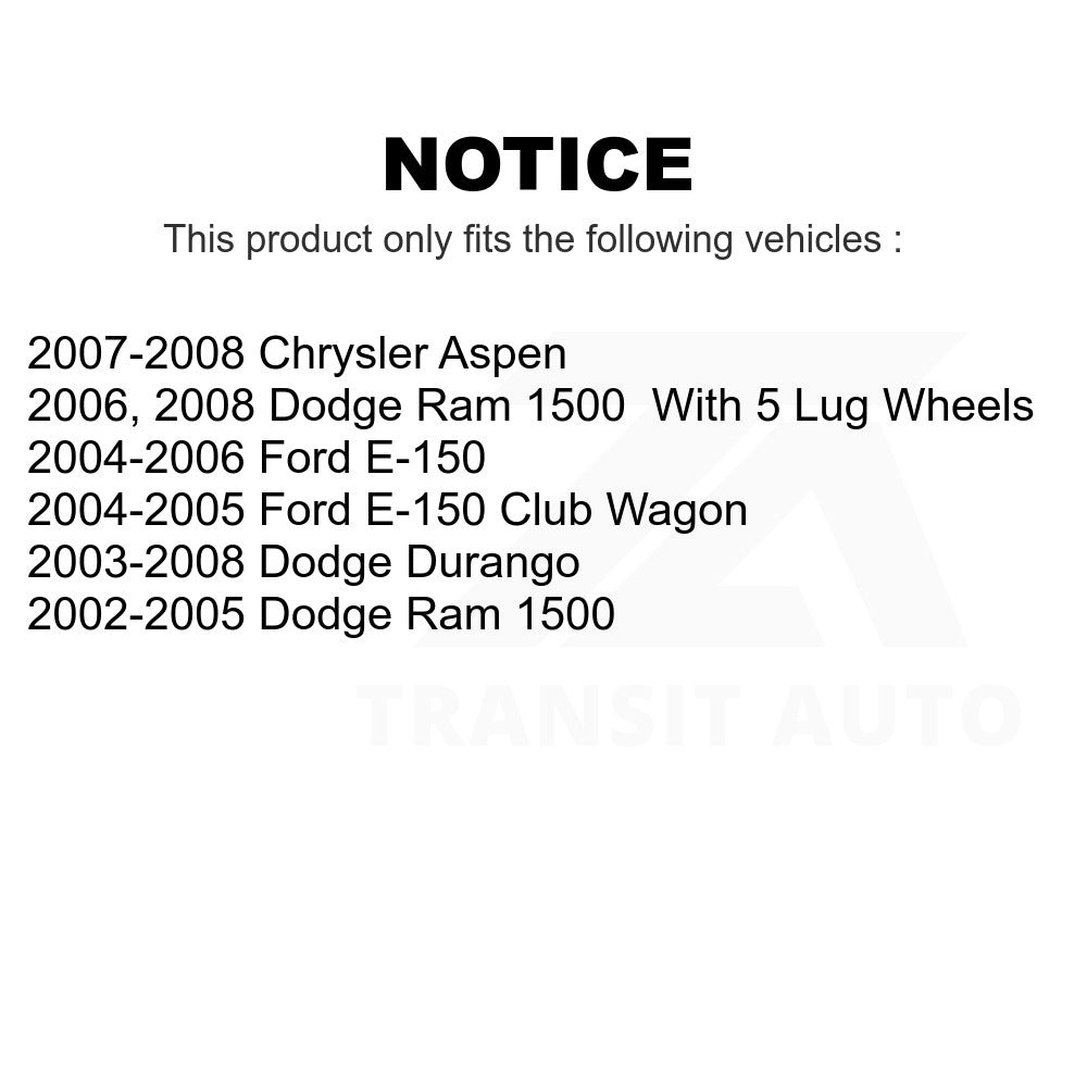Rear Parking Brake Shoe NB-852B For Dodge Ram 1500 Durango Ford Chrysler Aspen E-150 Club Wagon