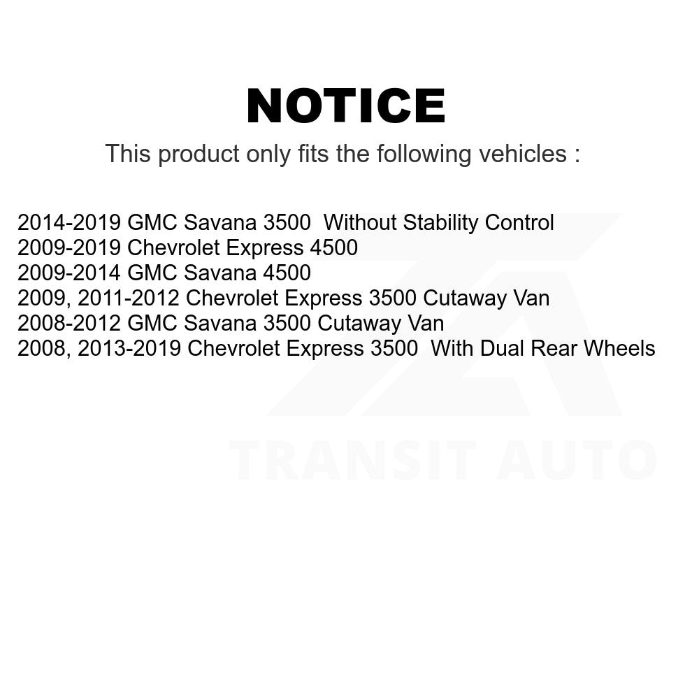Rear Parking Brake Shoe NB-973B For Chevrolet Express 3500 GMC Savana 4500