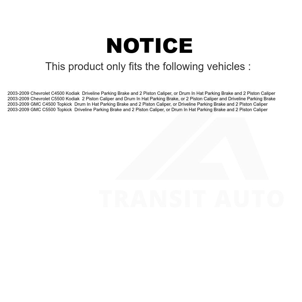 Semi-Metallic Disc Brake Pads NWF-ASD1010 For 2003-2009 Chevrolet C4500 Kodiak GMC C5500 Topkick