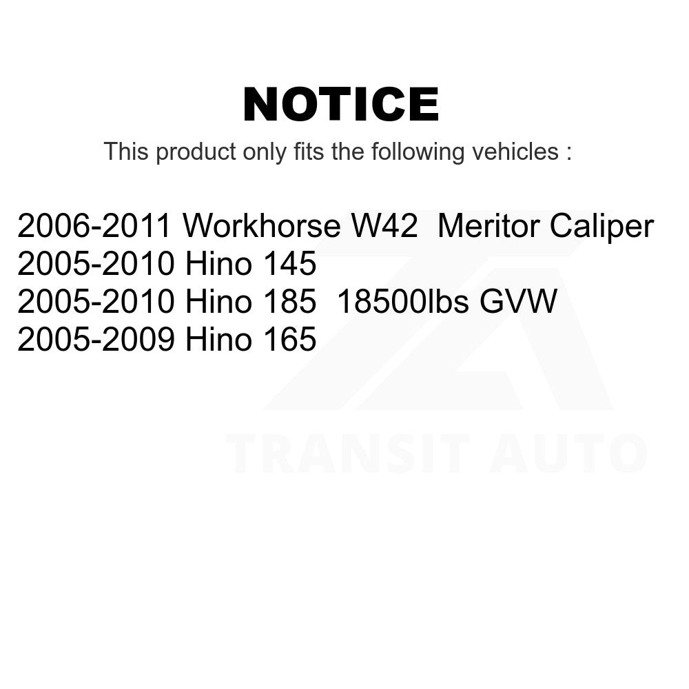 Semi-Metallic Disc Brake Pads NWF-ASD1062 For Workhorse W42 Hino 145 185 165