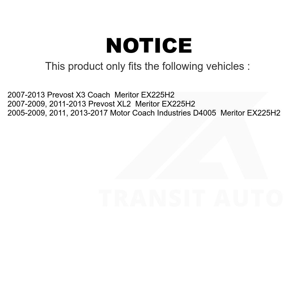 Semi-Metallic Disc Brake Pads NWF-ASD1690 For Prevost Motor Coach Industries XL2 D4005 X3 Meritor EX225H2