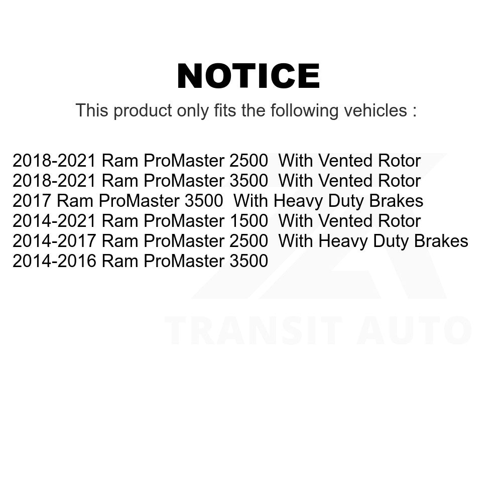 Rear Semi-Metallic Disc Brake Pads NWF-ASD1746 For Ram ProMaster 1500 2500 3500