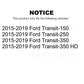 Rear Semi-Metallic Disc Brake Pads NWF-ASD1775 For 2015-2019 Ford Transit-250 Transit-350 Transit-150 HD
