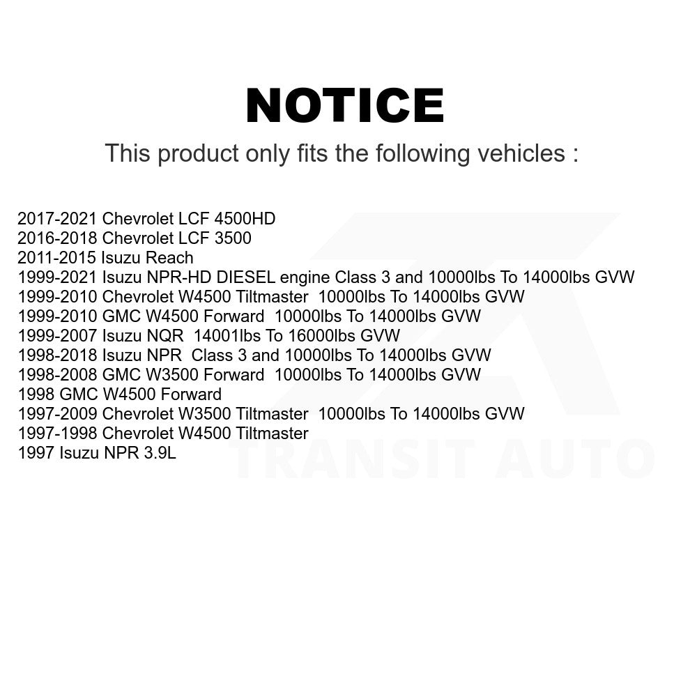 Front Semi-Metallic Disc Brake Pads NWF-ASD825 For Isuzu NPR GMC W3500 Forward Chevrolet Tiltmaster NPR-HD LCF 3500 W4500 NQR Reach 4500HD