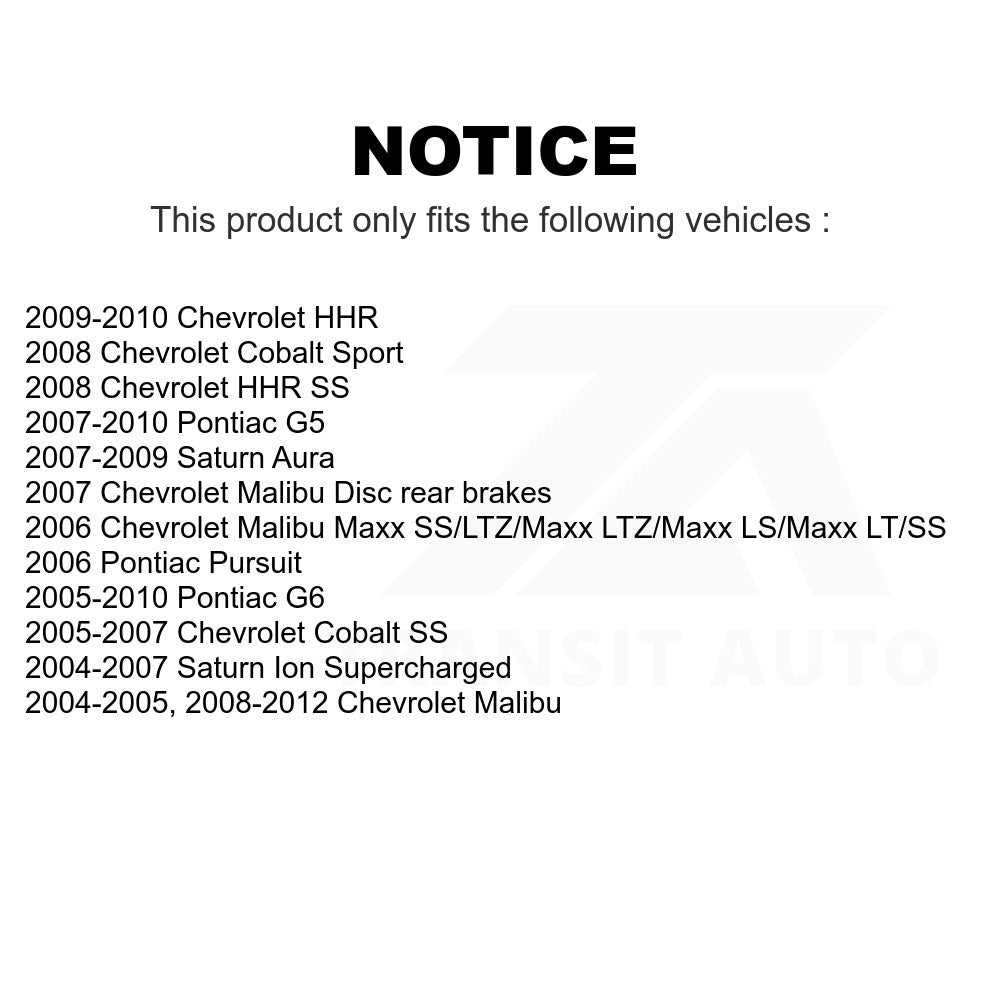 Rear Ceramic Disc Brake Pads NWF-PRC1033 For Chevrolet Malibu Pontiac G6 Cobalt Saturn Ion HHR Aura G5 Pursuit