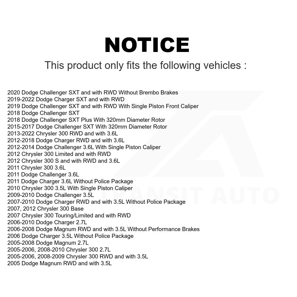 Front Ceramic Disc Brake Pads NWF-PRC1056 For Dodge Charger Chrysler 300 Challenger Magnum