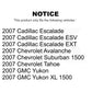 Front Ceramic Disc Brake Pads NWF-PRC1092 For 2007-2007 Chevrolet Tahoe GMC Suburban 1500 Yukon Cadillac Avalanche XL Escalade ESV EXT