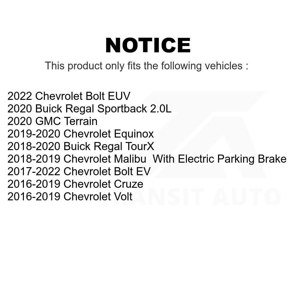 Rear Ceramic Disc Brake Pads NWF-PRC1857 For Chevrolet Cruze Equinox Malibu Volt Bolt EV GMC Terrain Buick Regal TourX Sportback EUV