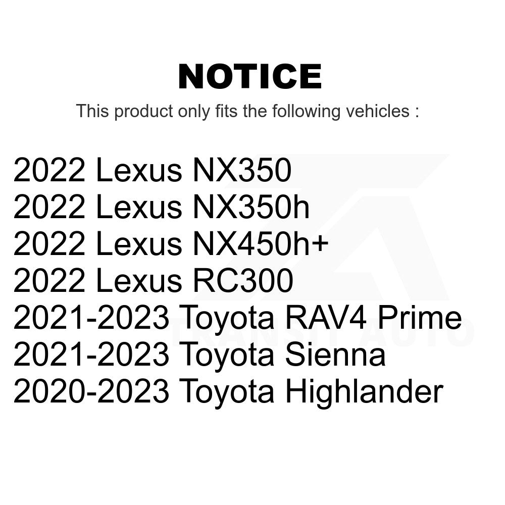 Rear Ceramic Disc Brake Pads NWF-PRC2305 For Toyota Highlander Lexus NX350 RC300 NX350h Sienna NX450h+ RAV4 Prime