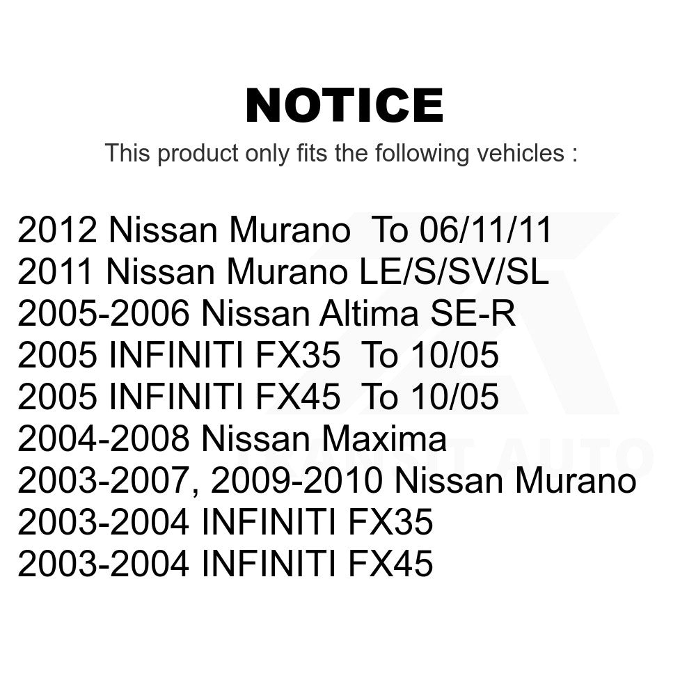 Front Ceramic Disc Brake Pads NWF-PRC969 For Nissan Murano Altima Maxima INFINITI FX35 FX45