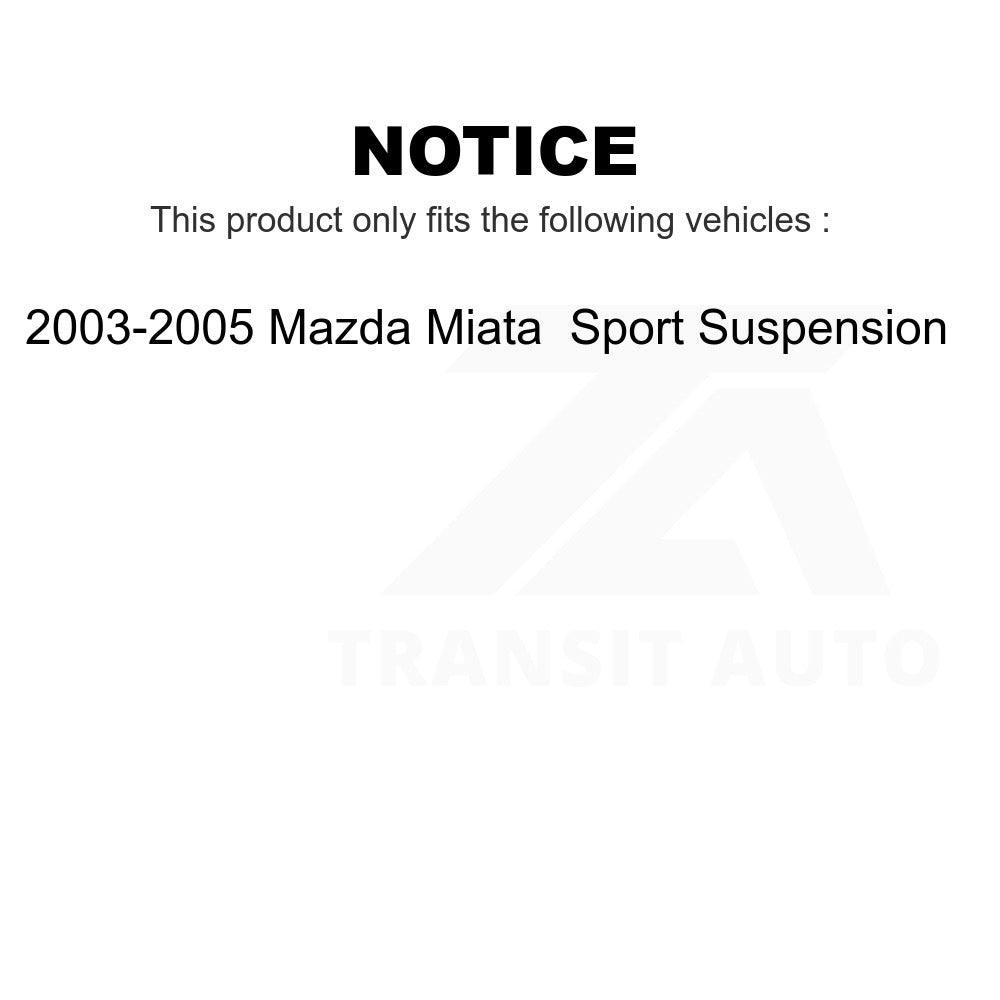 Rear Semi-Metallic Disc Brake Pads NWF-PRM1002 For 2003-2005 Mazda Miata Sport Suspension