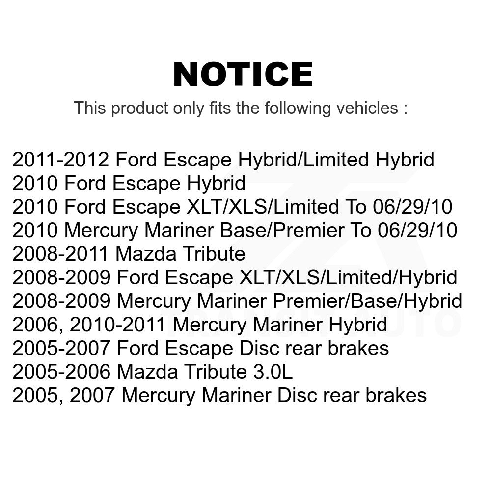 Front Semi-Metallic Disc Brake Pads NWF-PRM1047 For Ford Escape Mercury Mariner Mazda Tribute