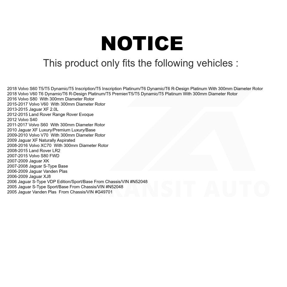 Front Semi-Metallic Disc Brake Pads NWF-PRM1241 For Volvo S60 Land Rover Jaguar XC70 S80 Range Evoque XF LR2 S-Type V60 XK XJ8 Vanden Plas V70 S40
