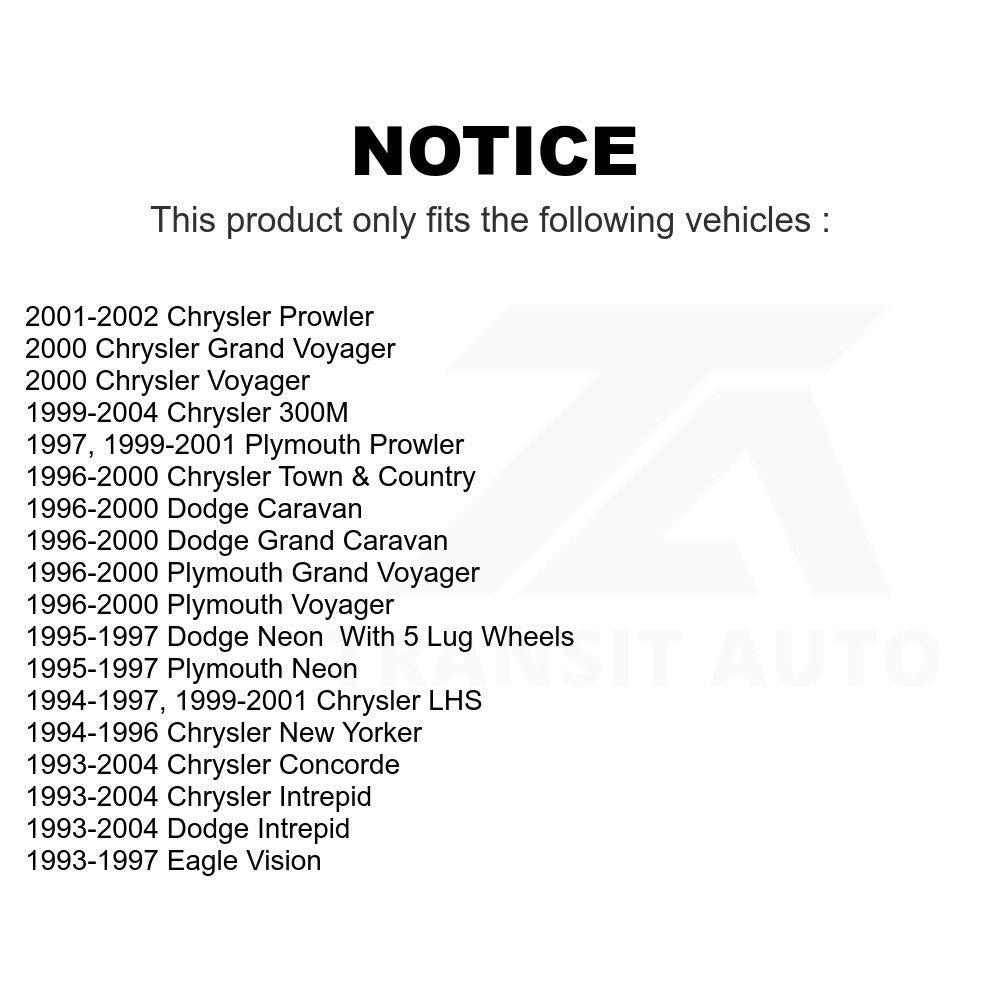 Front Semi-Metallic Disc Brake Pads NWF-PRM642 For Dodge Chrysler Grand Caravan Intrepid Plymouth Town & Country Concorde 300M Voyager LHS Neon Prowler Eagle Vision New Yorker