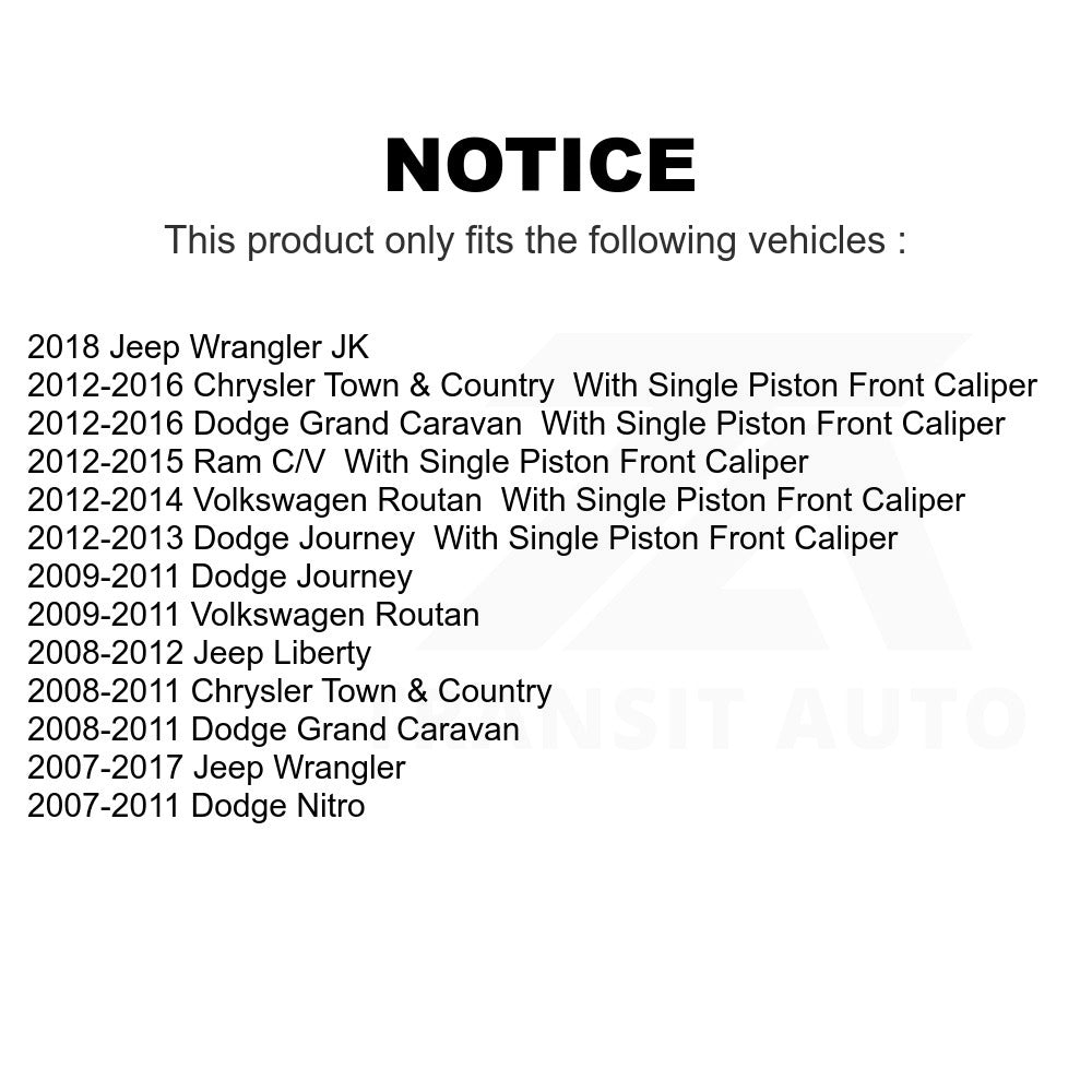Front Ceramic Disc Brake Pads NWF-PTC1273 For Jeep Wrangler Dodge Grand Caravan Chrysler Town & Country Journey Liberty Nitro JK Volkswagen Routan Ram C/V