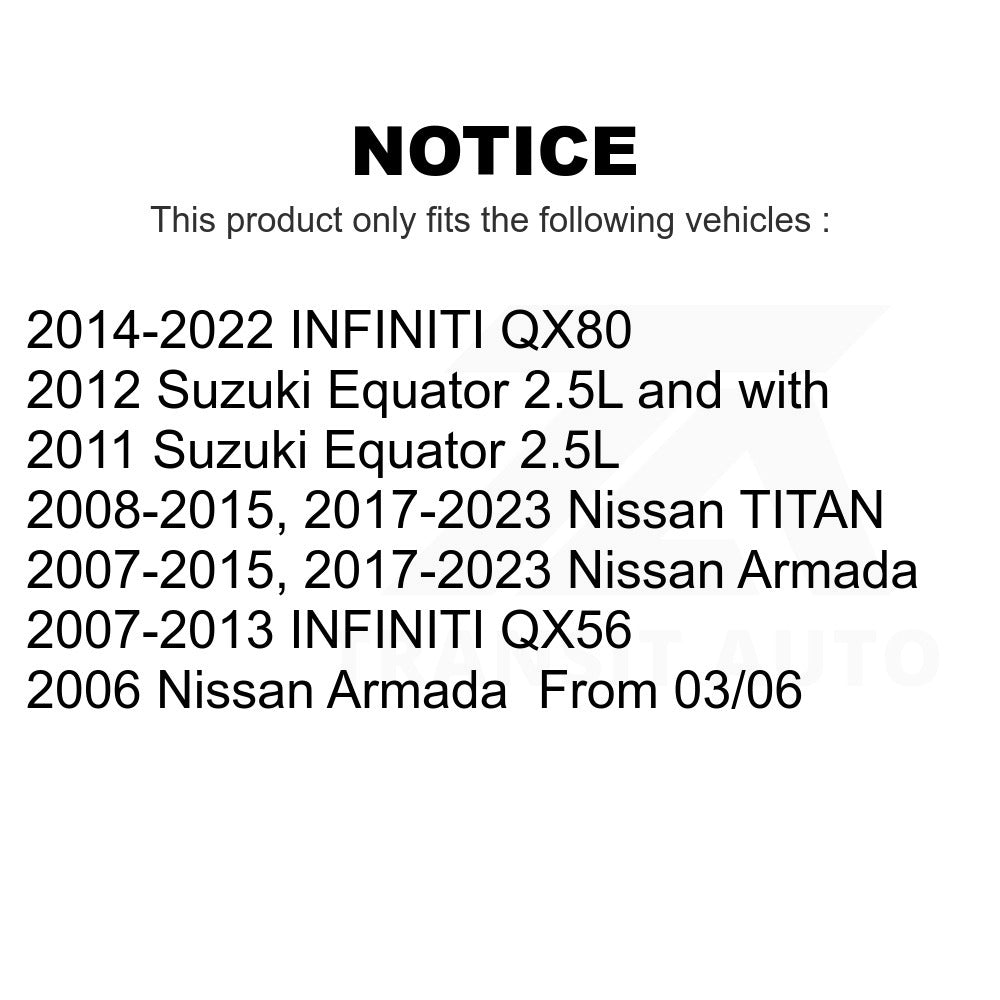 Front Ceramic Disc Brake Pads NWF-PTC1509 For Nissan Armada TITAN INFINITI QX80 QX56 Suzuki Equator