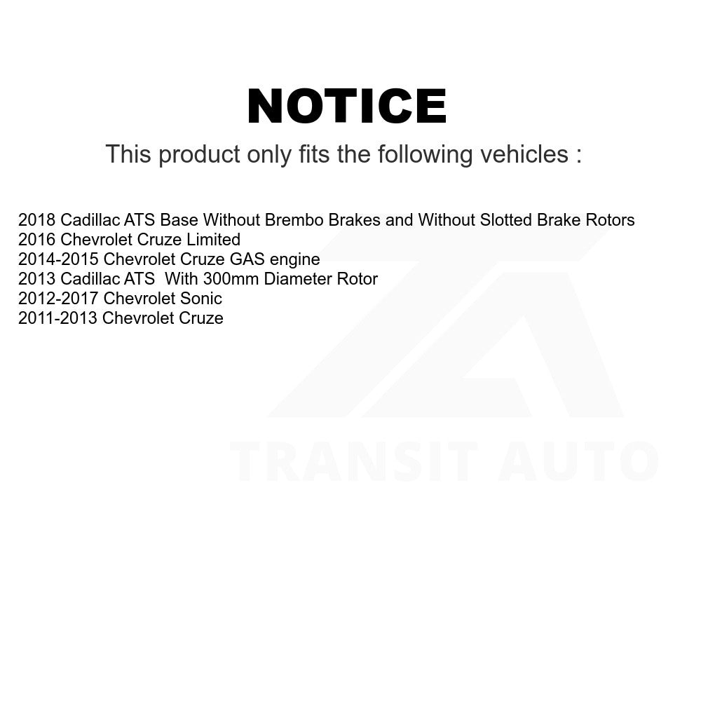 Front Ceramic Disc Brake Pads NWF-PTC1522 For Chevrolet Cruze Sonic Limited Cadillac ATS