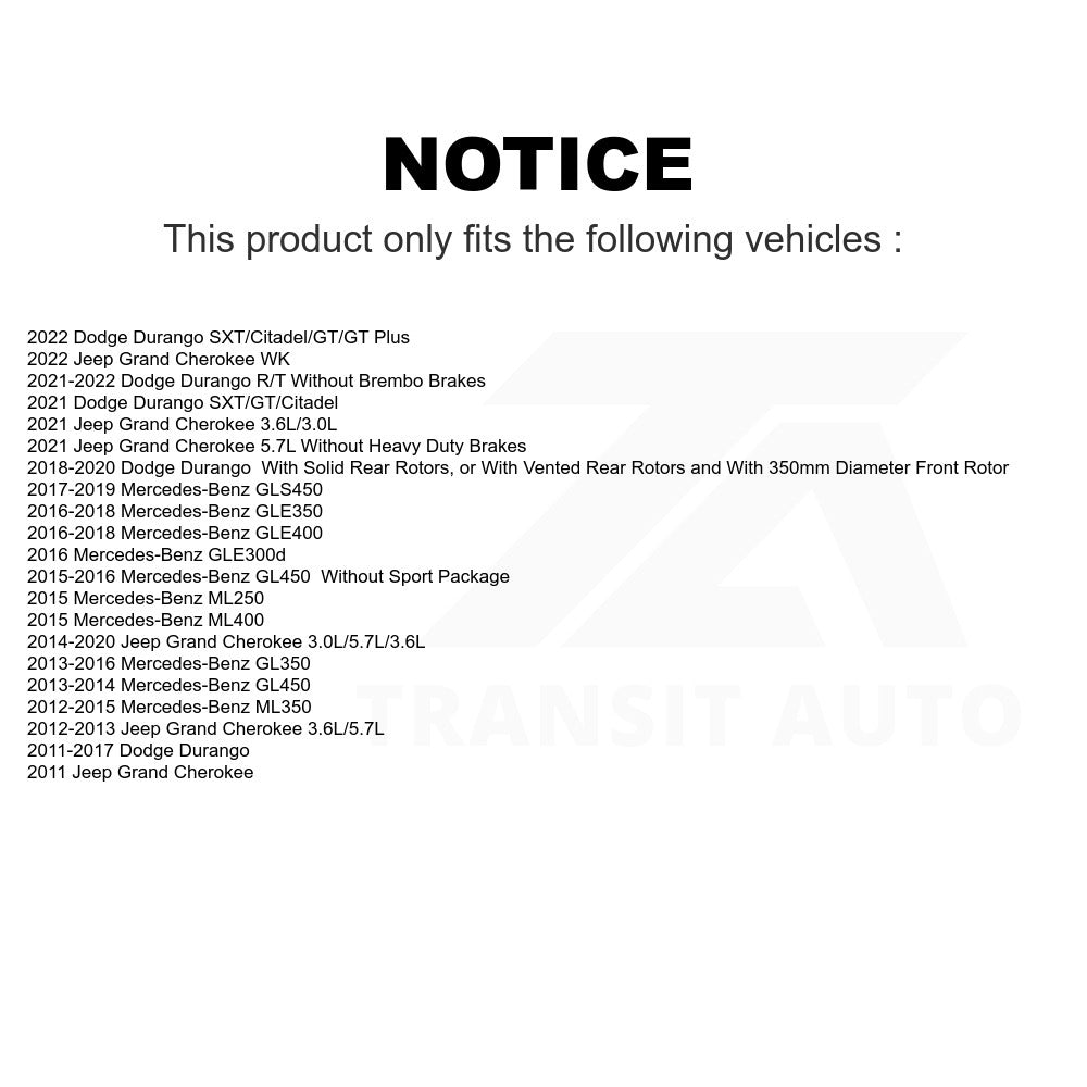 Front Semi-Metallic Disc Brake Pads PPF-D1455 For Jeep Grand Cherokee Dodge Durango Mercedes-Benz ML350 GLE350 GLS450 GL450 GL350 ML400 GLE400 ML250 GLE300d WK