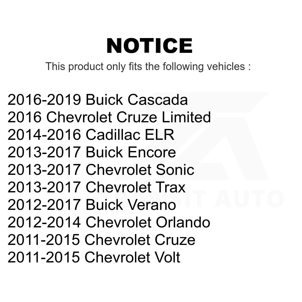 Rear Semi-Metallic Disc Brake Pads PPF-D1468 For Chevrolet Cruze Buick Sonic Encore Trax Verano Limited Volt Cascada Cadillac ELR Orlando