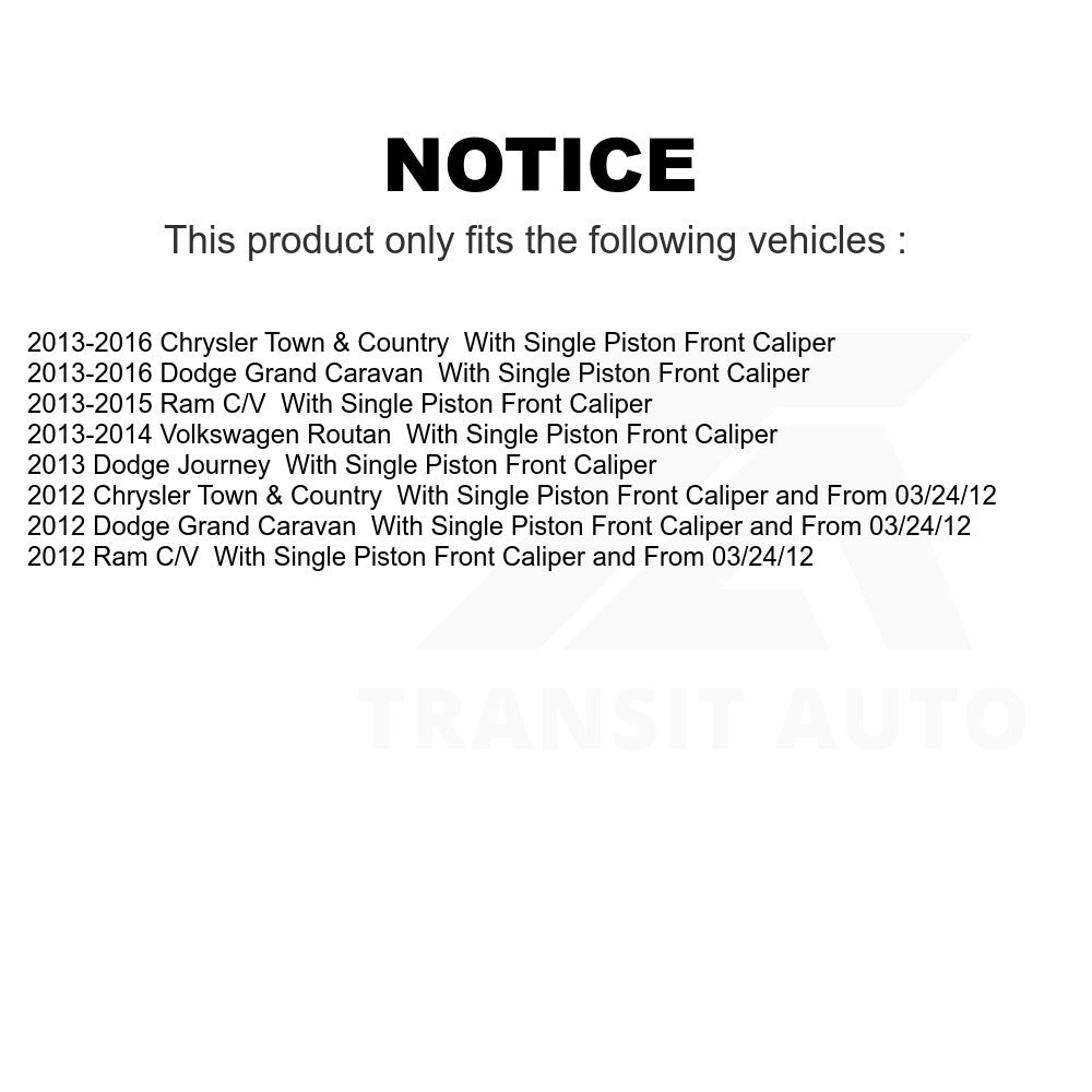 Rear Semi-Metallic Disc Brake Pads PPF-D1719 For Dodge Grand Caravan Chrysler Town & Country Journey Ram C/V Volkswagen Routan