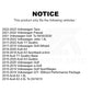 Front Semi-Metallic Disc Brake Pads PPF-D1760A For Volkswagen Jetta Audi GTI A3 Golf SportWagen Quattro Alltrack e-Golf Sportback e-tron TT Taos Passat