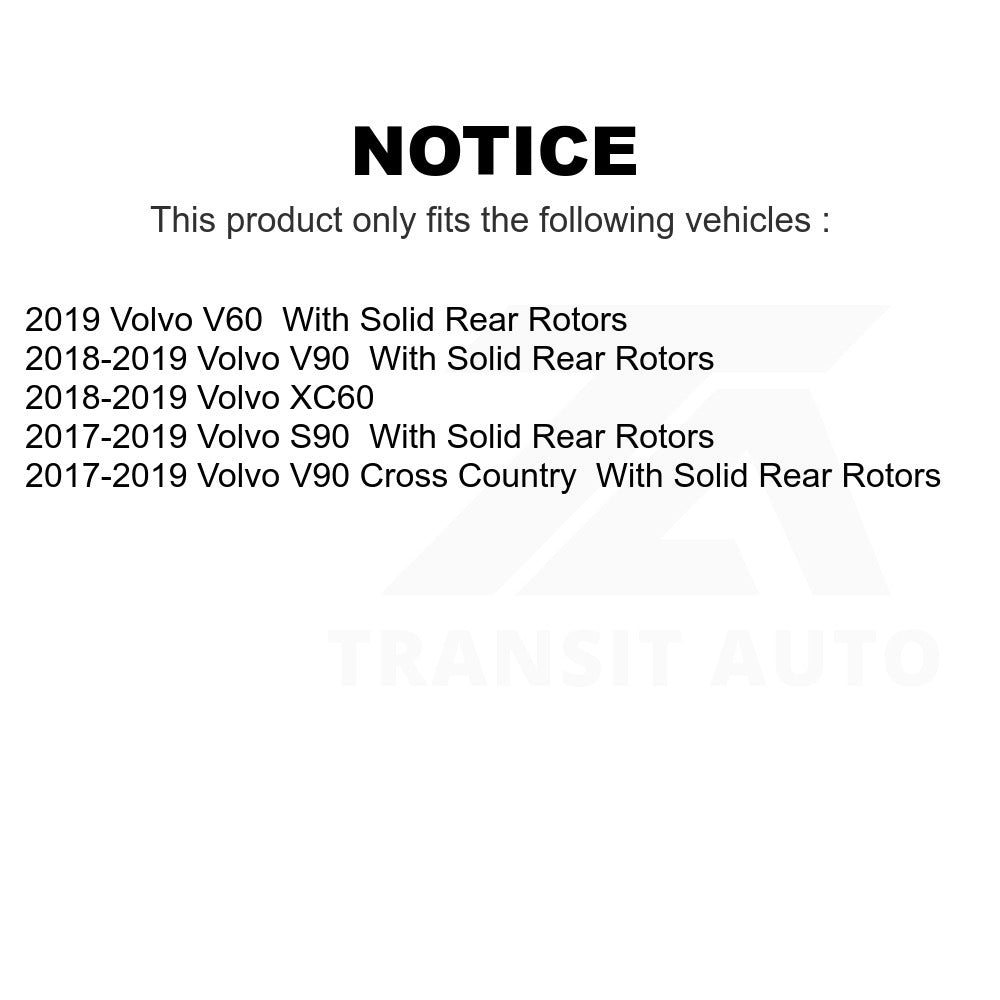 Rear Semi-Metallic Disc Brake Pads PPF-D1938 For Volvo XC60 S90 V90 Cross Country V60