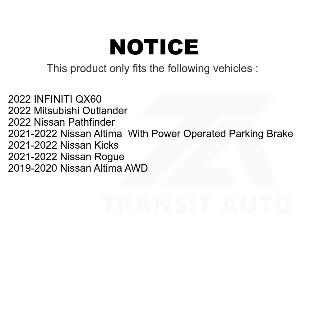 Rear Semi-Metallic Disc Brake Pads PPF-D2200 For Nissan Altima INFINITI Mitsubishi QX60 Kicks Rogue Outlander Pathfinder