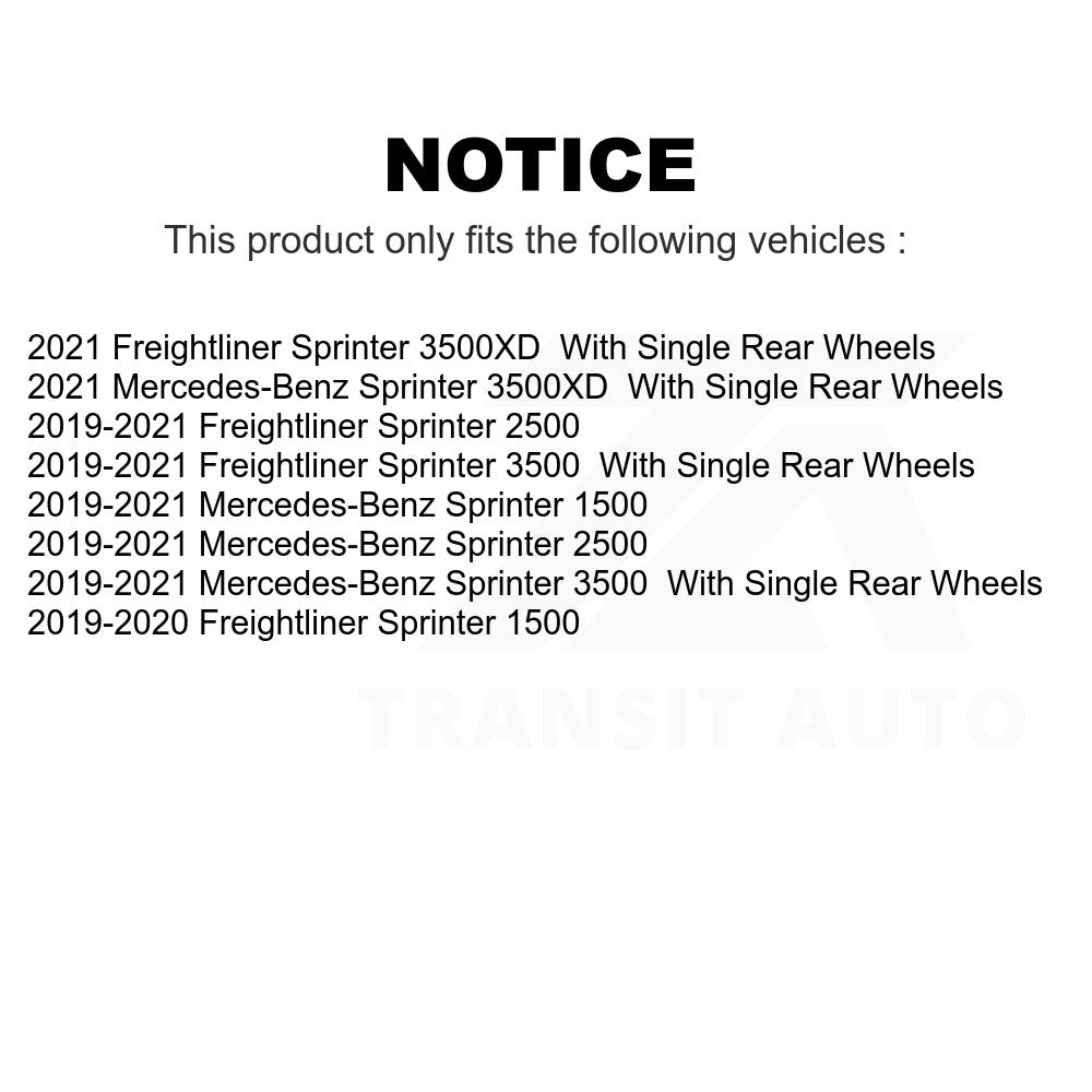 Rear Semi-Metallic Disc Brake Pads PPF-D2201 For Mercedes-Benz Sprinter 3500 2500 Freightliner 1500 3500XD