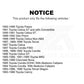 Front Semi-Metallic Disc Brake Pads PPF-D242 For Toyota Corolla Tercel MR2 Celica Geo Prizm Paseo Camry Chevrolet Nova
